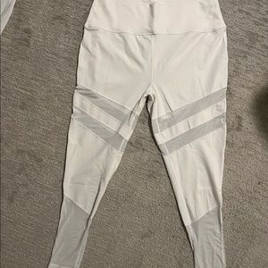PopFlex Highness Legging (discontinued) size 12 Semi-mesh in Cloud (white)